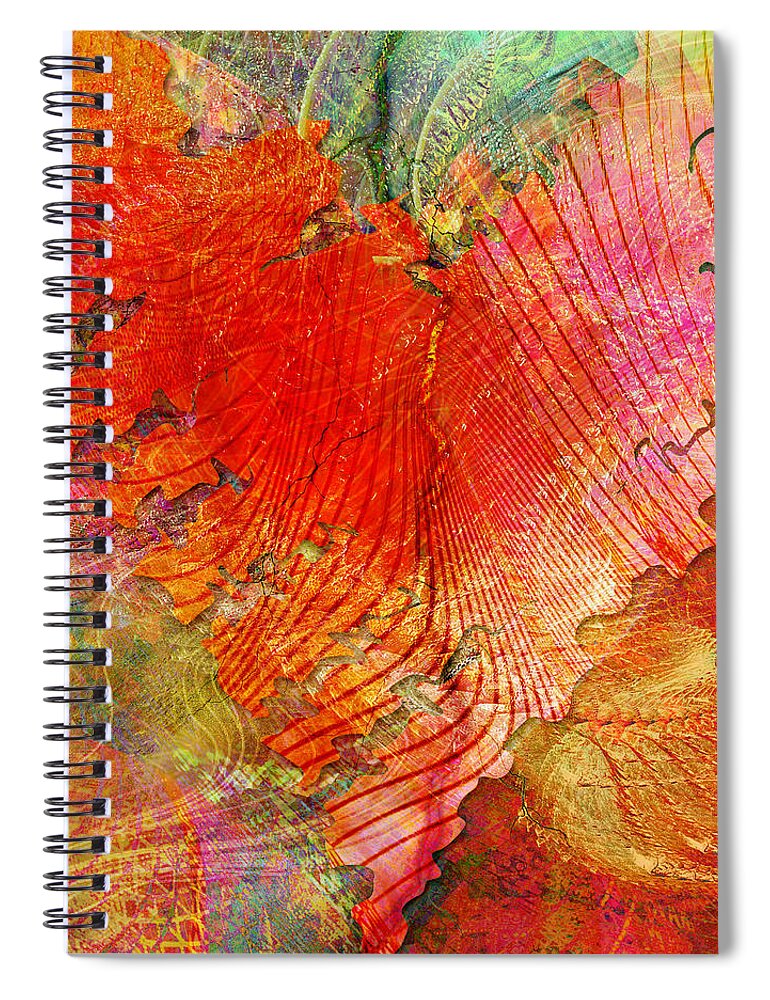 Digital Spiral Notebook featuring the digital art Exhilaration by Barbara Berney