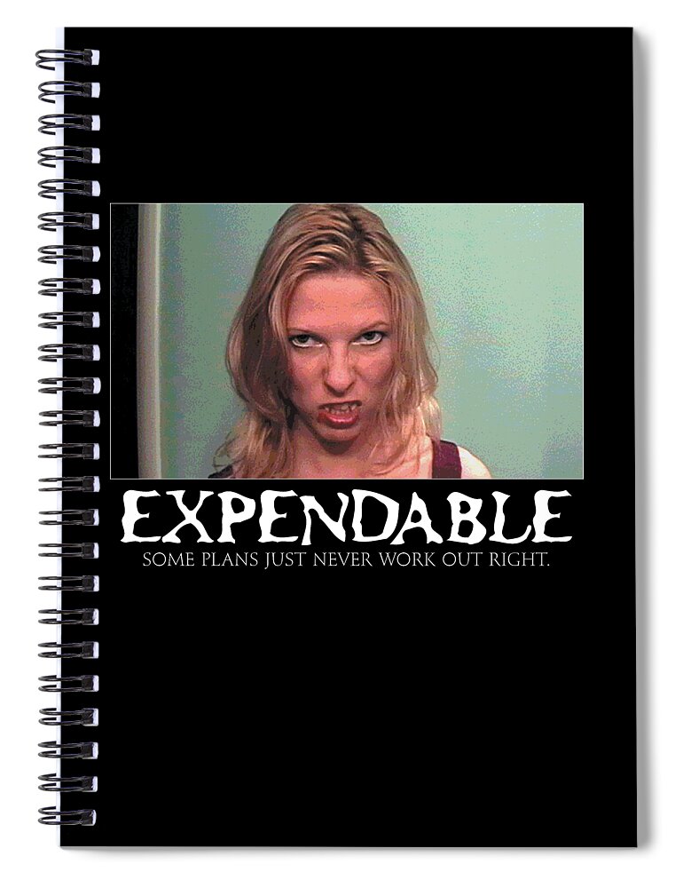 Vampire Spiral Notebook featuring the digital art Expendable 10 by Mark Baranowski