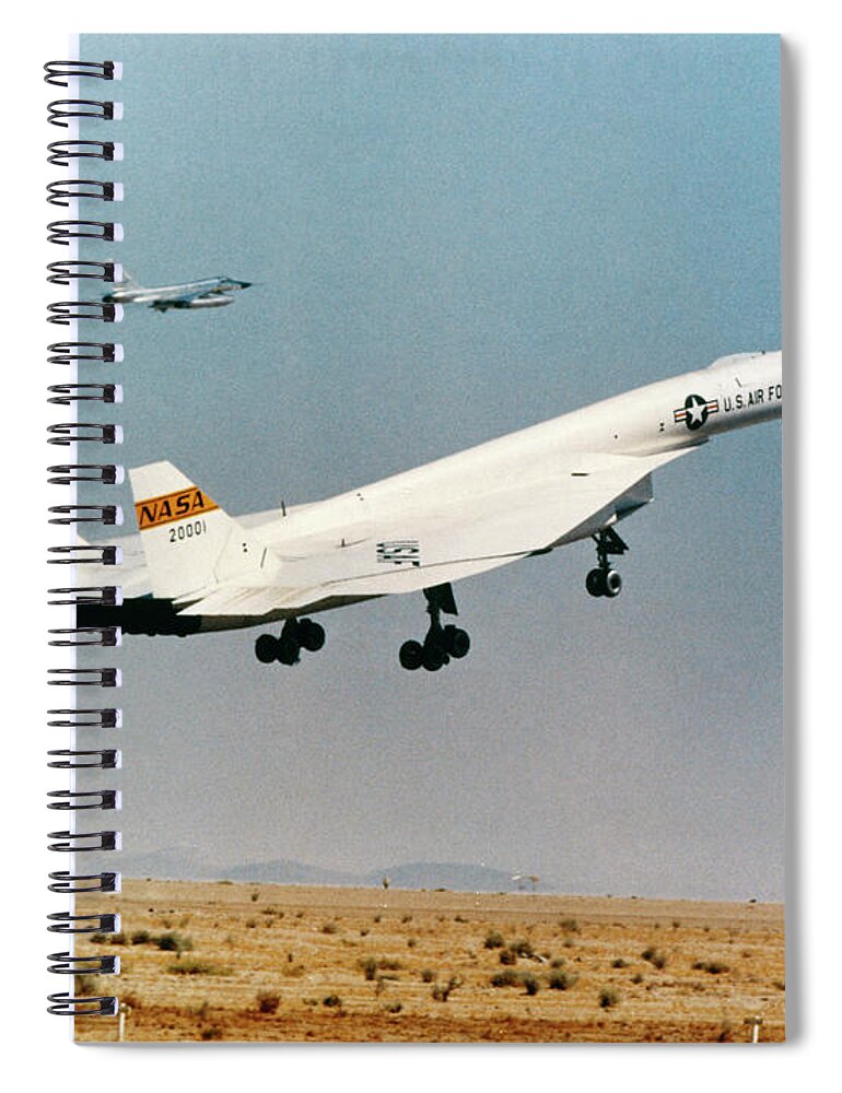 1968 Spiral Notebook featuring the photograph Experimental Plane Xb-70 by Granger