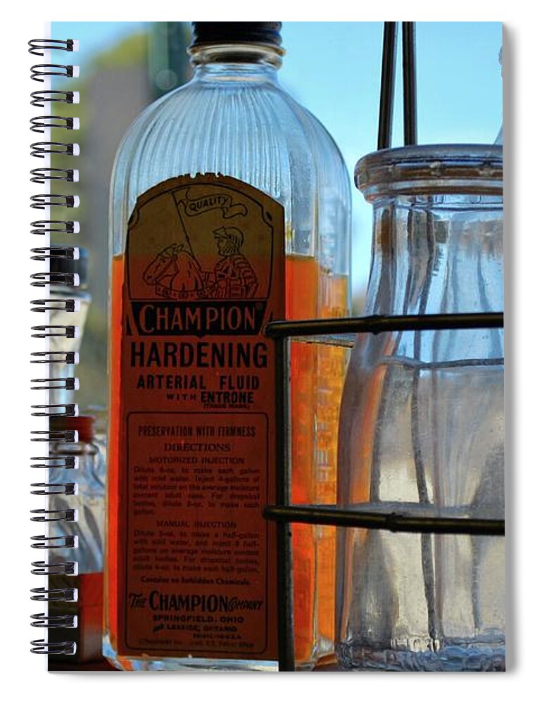 Embalming Fluid Spiral Notebook featuring the photograph Expired on the shelf by Amee Cave