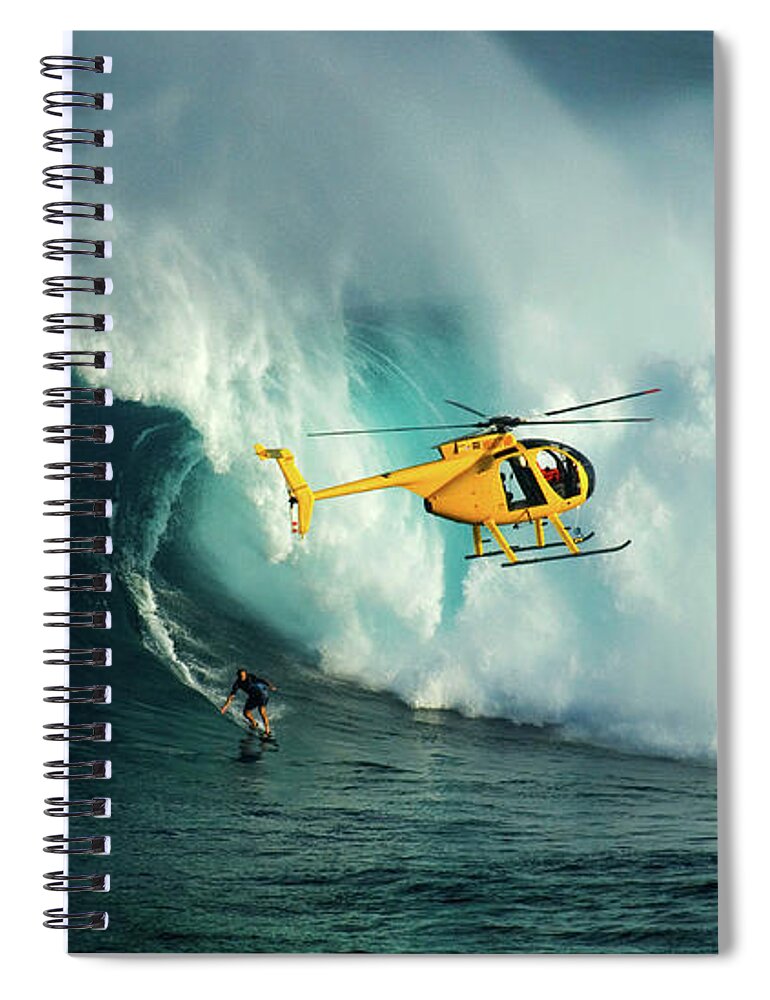 Extreme Sports Spiral Notebook featuring the photograph Extreme Surfing Hawaii 6 by Bob Christopher