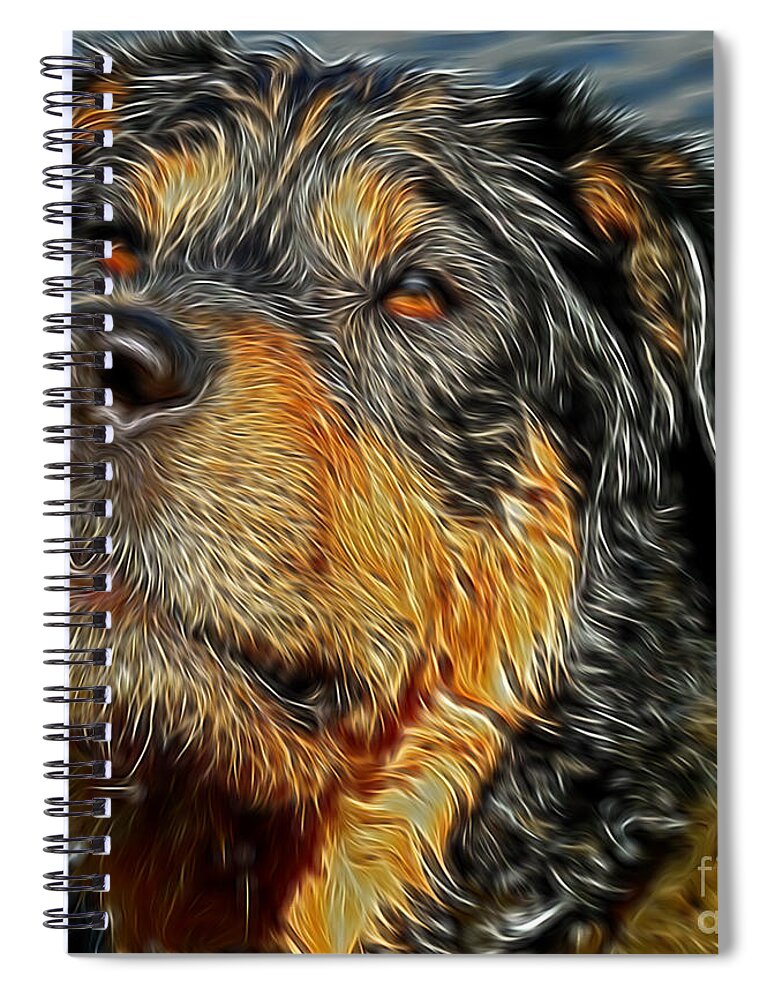 Dog Spiral Notebook featuring the photograph Eye On The Prize by Vivian Martin