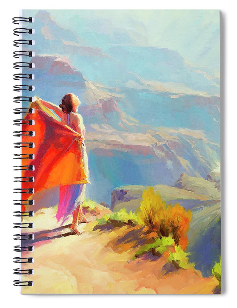 Woman Spiral Notebook featuring the painting Eyrie by Steve Henderson