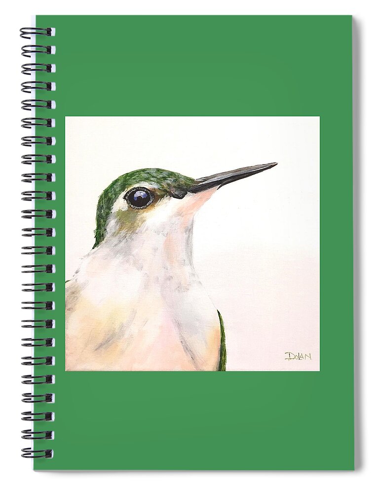 Hummingbird Spiral Notebook featuring the painting F. Ruby Throated Hummingbird by Pat Dolan