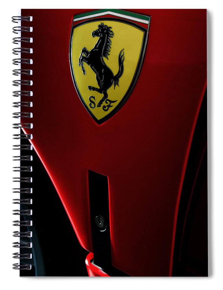 Ferrari Spiral Notebook featuring the photograph F40 Prancing Horse by ItzKirb Photography
