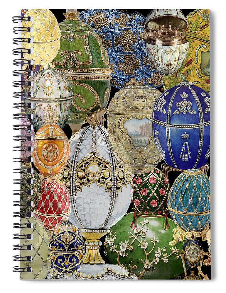 Faberge Eggs Spiral Notebook featuring the photograph Faberge Eggs by Andrew Fare