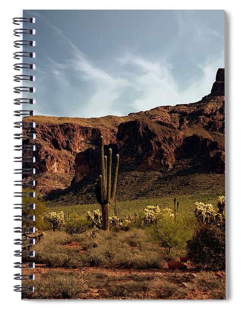 Flatiron Spiral Notebook featuring the photograph Face of Superstition by Hans Brakob