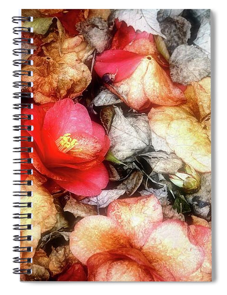 Flower Spiral Notebook featuring the photograph Fading by Ches Black