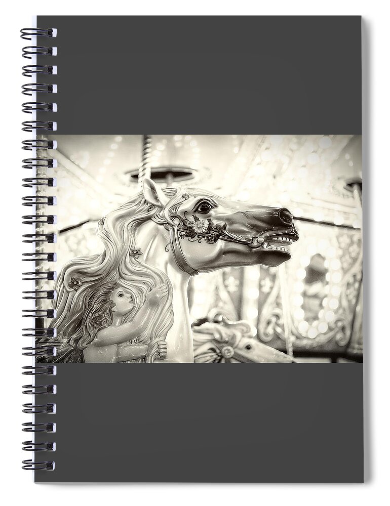 Carousel Spiral Notebook featuring the photograph Fairy Steed by Caitlyn Grasso