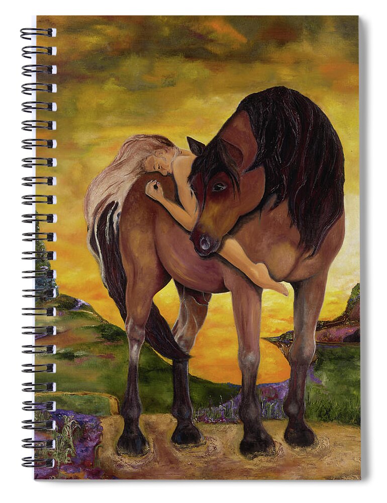 Horses Spiral Notebook featuring the painting Faith by Anitra Handley-Boyt