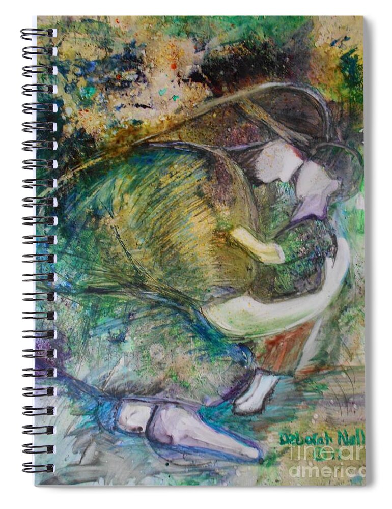 Father Spiral Notebook featuring the painting Faithful Father by Deborah Nell