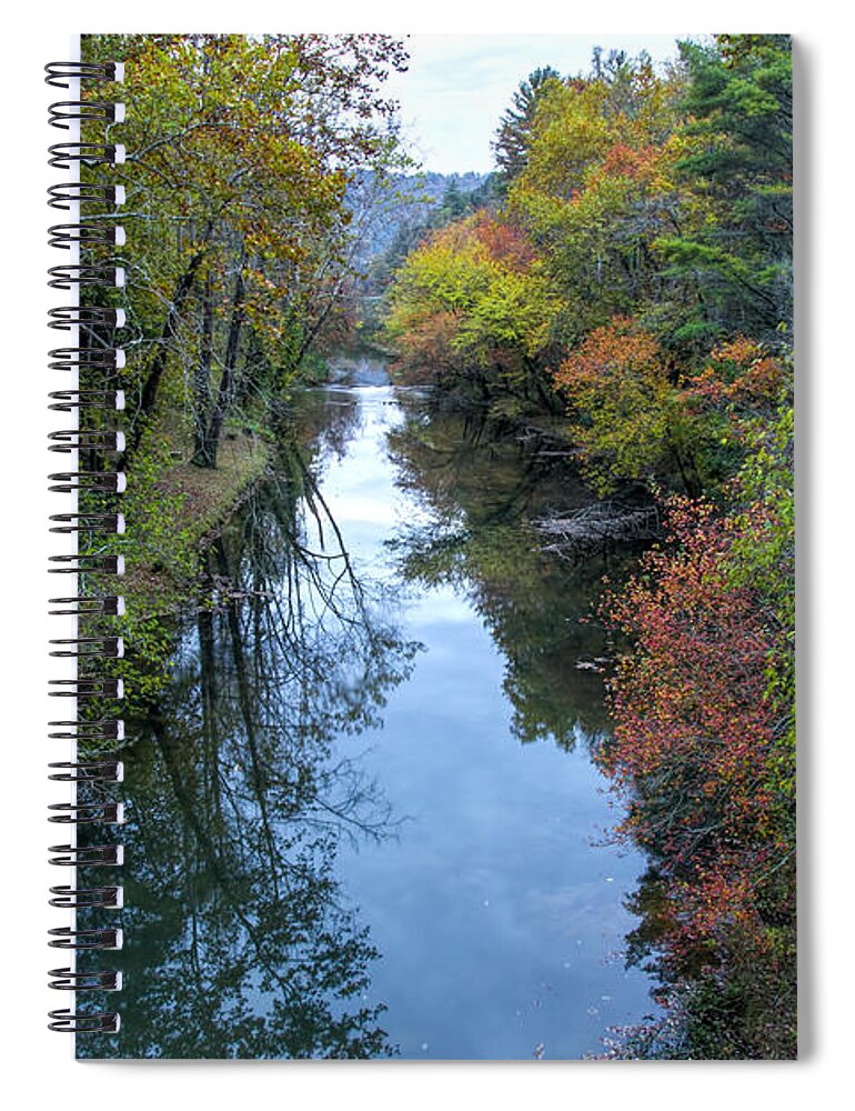Fall Spiral Notebook featuring the photograph Fall Colors along the Tallulah River by Barbara Bowen