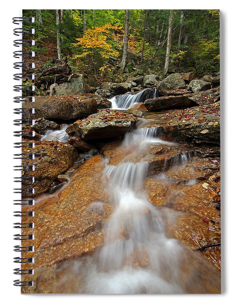 Cascade Brook Spiral Notebook featuring the photograph Fall Foliage at Cascade Brook by Juergen Roth