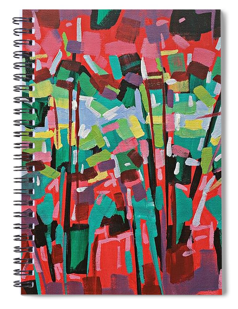 Autumn Spiral Notebook featuring the painting Fall foliage by Enrique Zaldivar