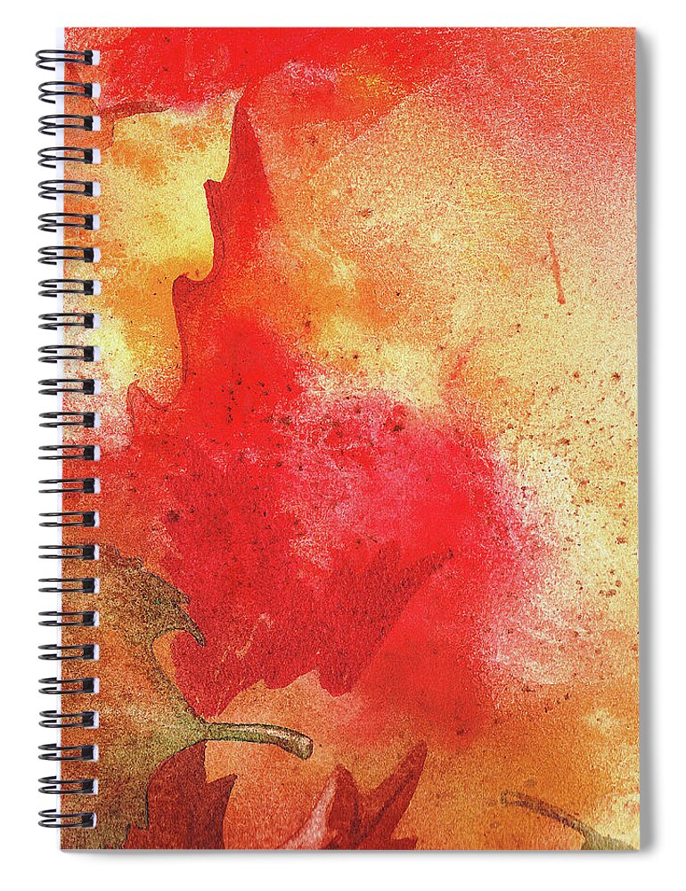 Fall Spiral Notebook featuring the painting Fall Impressions Search For Light by Irina Sztukowski