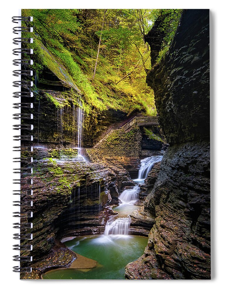 Watkins Glen Spiral Notebook featuring the photograph Fall Rainbow by Neil Shapiro