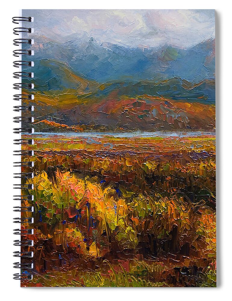 Fall Spiral Notebook featuring the painting Fall by Talya Johnson