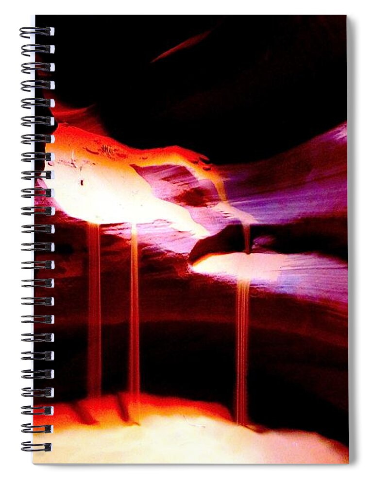 Canyon Spiral Notebook featuring the photograph Falling Sand by Barbara Zahno