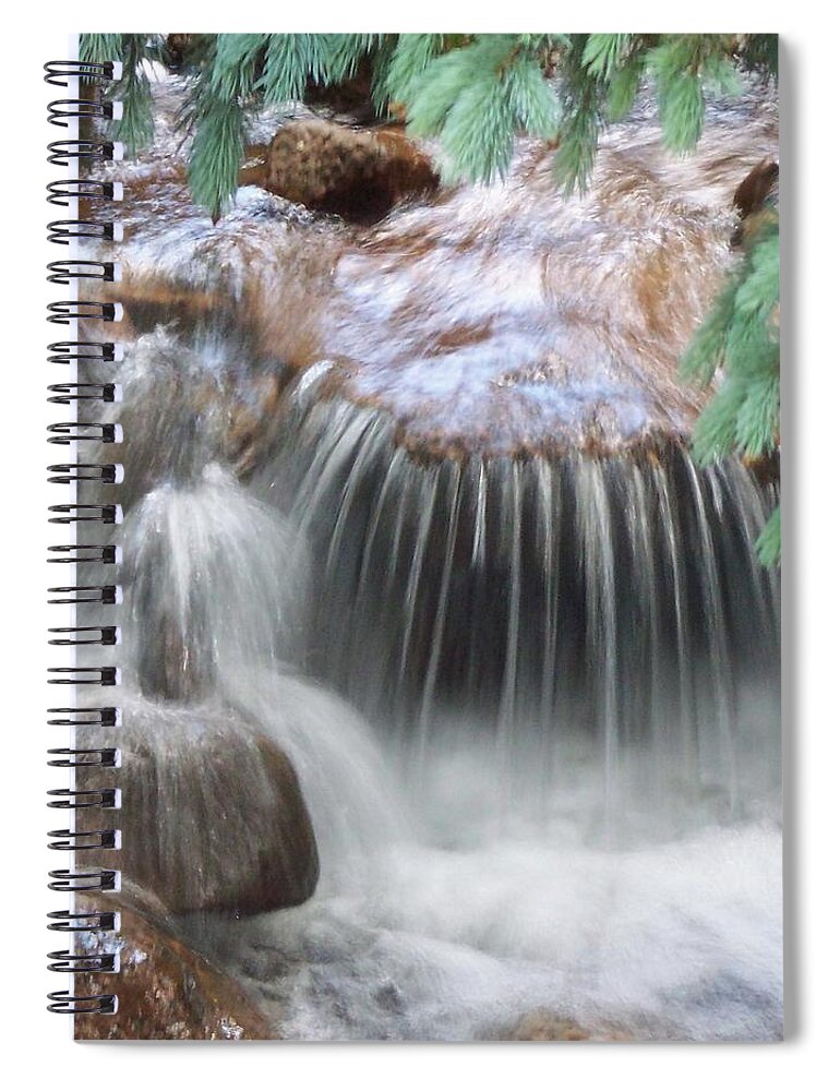Water Spiral Notebook featuring the photograph Falling Water 1 by Lanita Williams