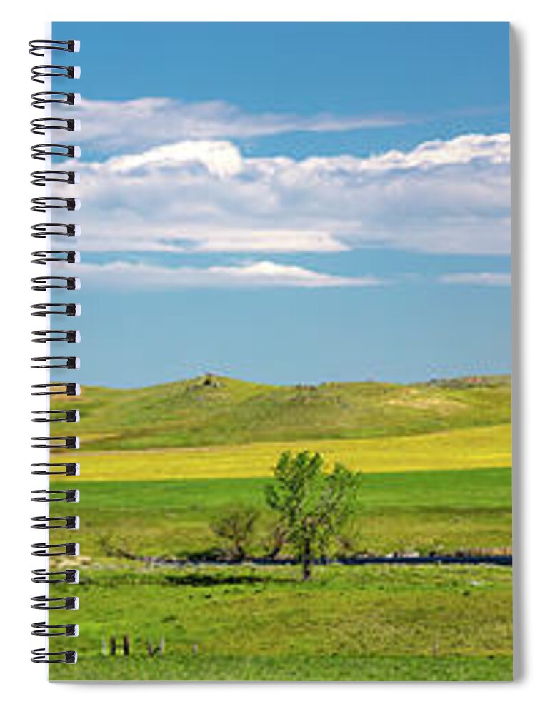 Landscape Spiral Notebook featuring the photograph Fallon County Panorama by Todd Klassy