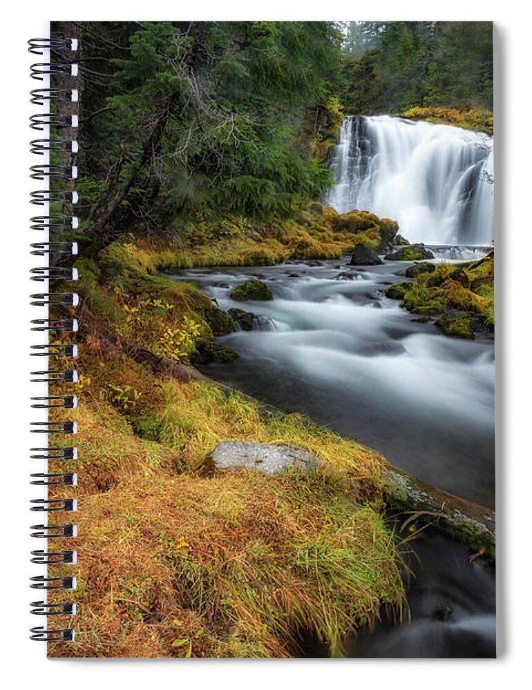 Water Spiral Notebook featuring the photograph Falls Creek by Cat Connor