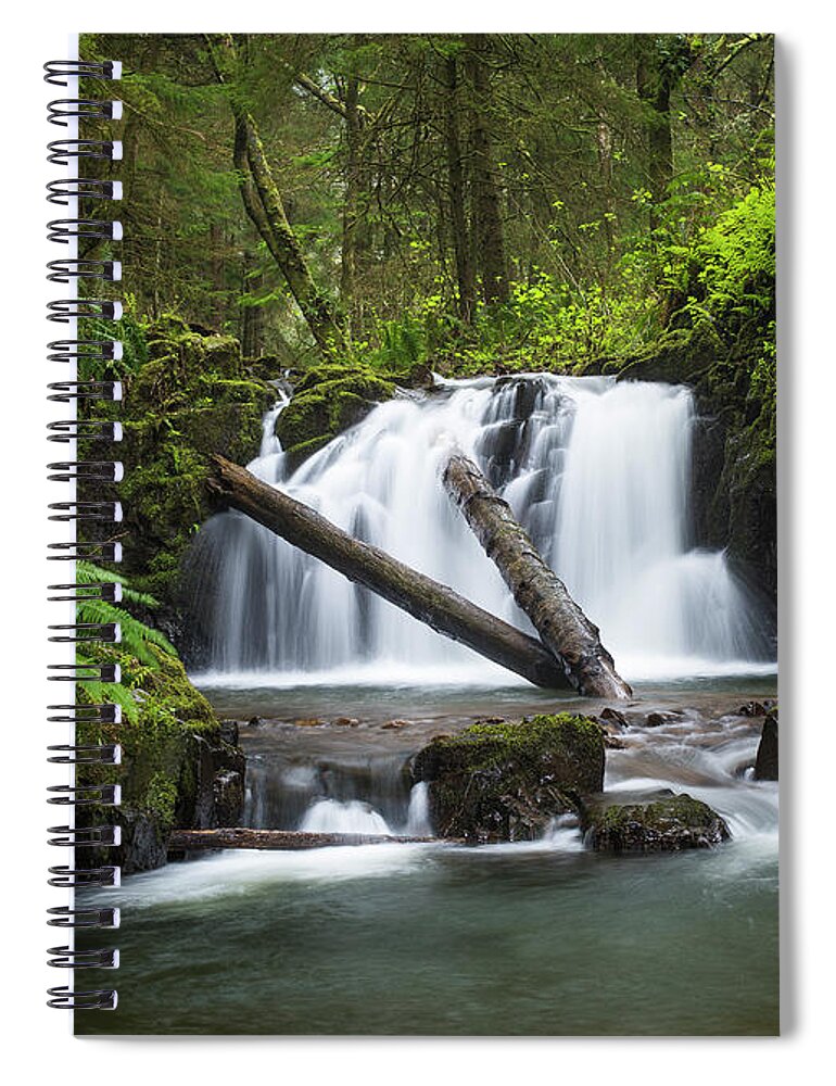 Cannon Beach Spiral Notebook featuring the photograph Falls on Canyon Creek by Robert Potts