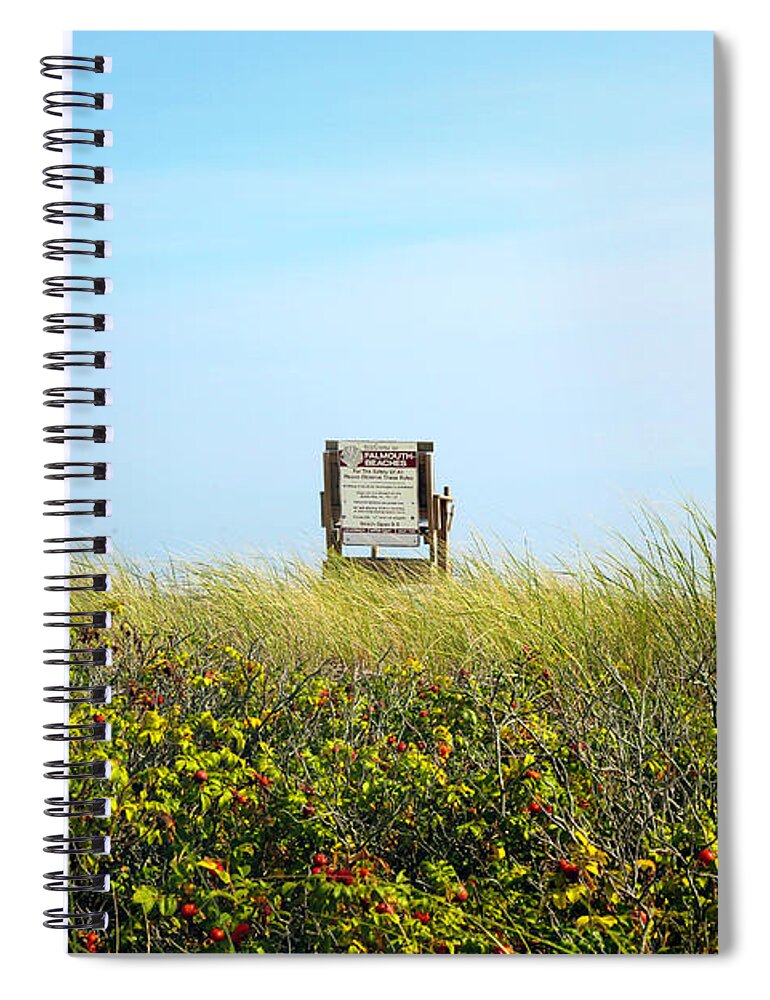 Falmouth Beach Spiral Notebook featuring the photograph Falmouth Beach Open 9-5 by Madeline Ellis