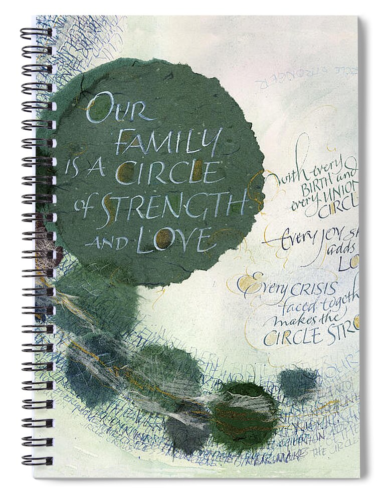 Adoption Spiral Notebook featuring the painting Family Circle by Judy Dodds