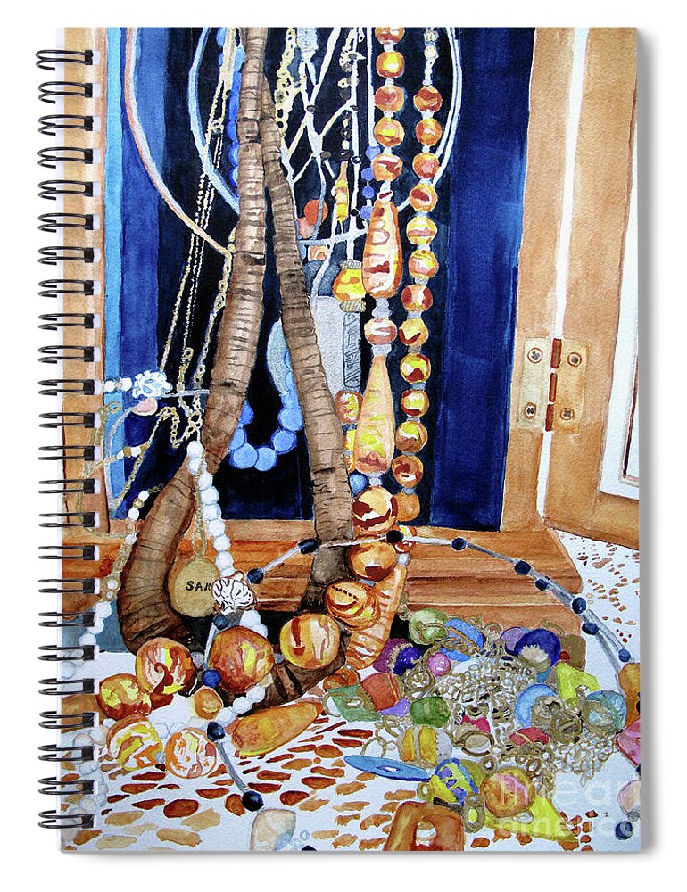 Jewels Spiral Notebook featuring the painting Family Jewels by Sandy McIntire
