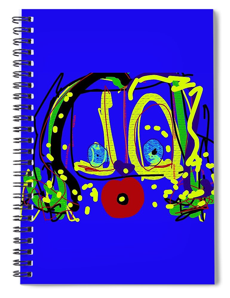 Abstract Spiral Notebook featuring the digital art Fancy Free in Memoriam to Cindy's Mom by Susan Fielder
