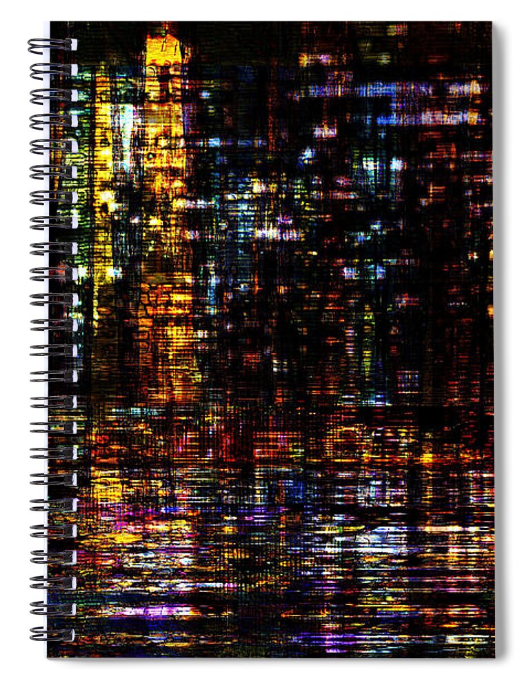 Fantastic Evening Spiral Notebook featuring the digital art Fantastic Evening by Kiki Art