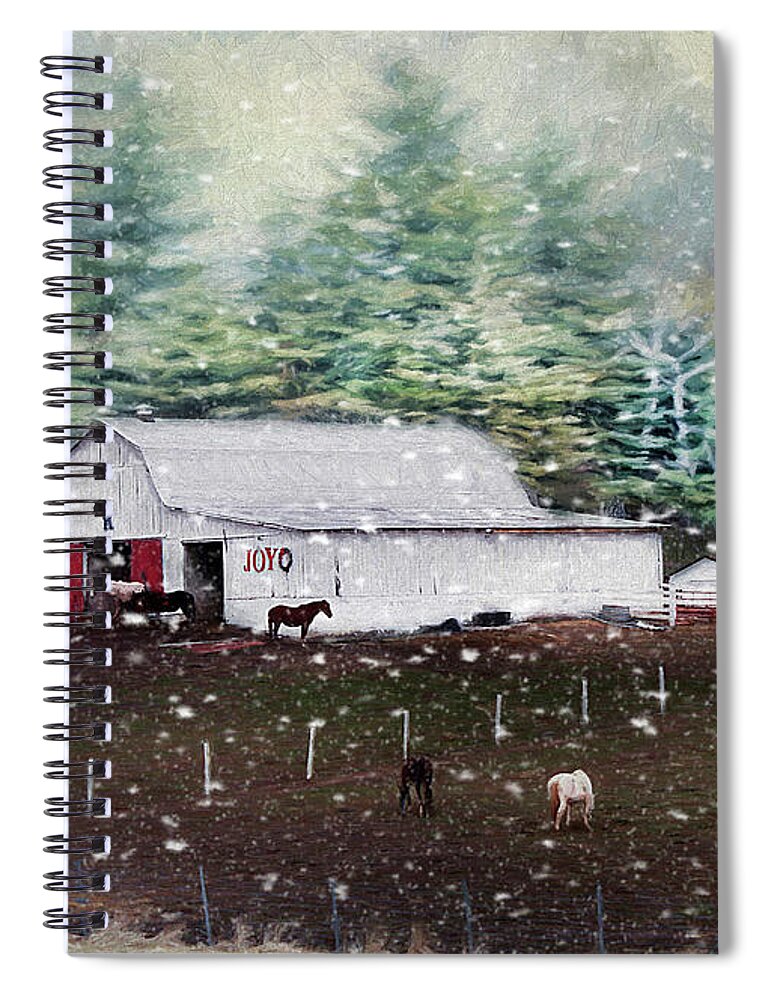 Barn Spiral Notebook featuring the photograph Farm Life by Darren Fisher