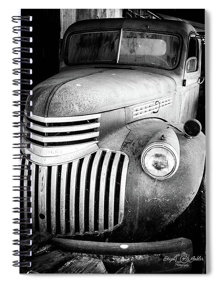 Pick Up Spiral Notebook featuring the photograph Farm Truck by Steph Gabler
