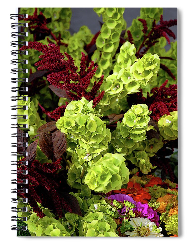 Farmers Market Flowers Spiral Notebook featuring the photograph Farmers Market Flowers by Craig Perry-Ollila