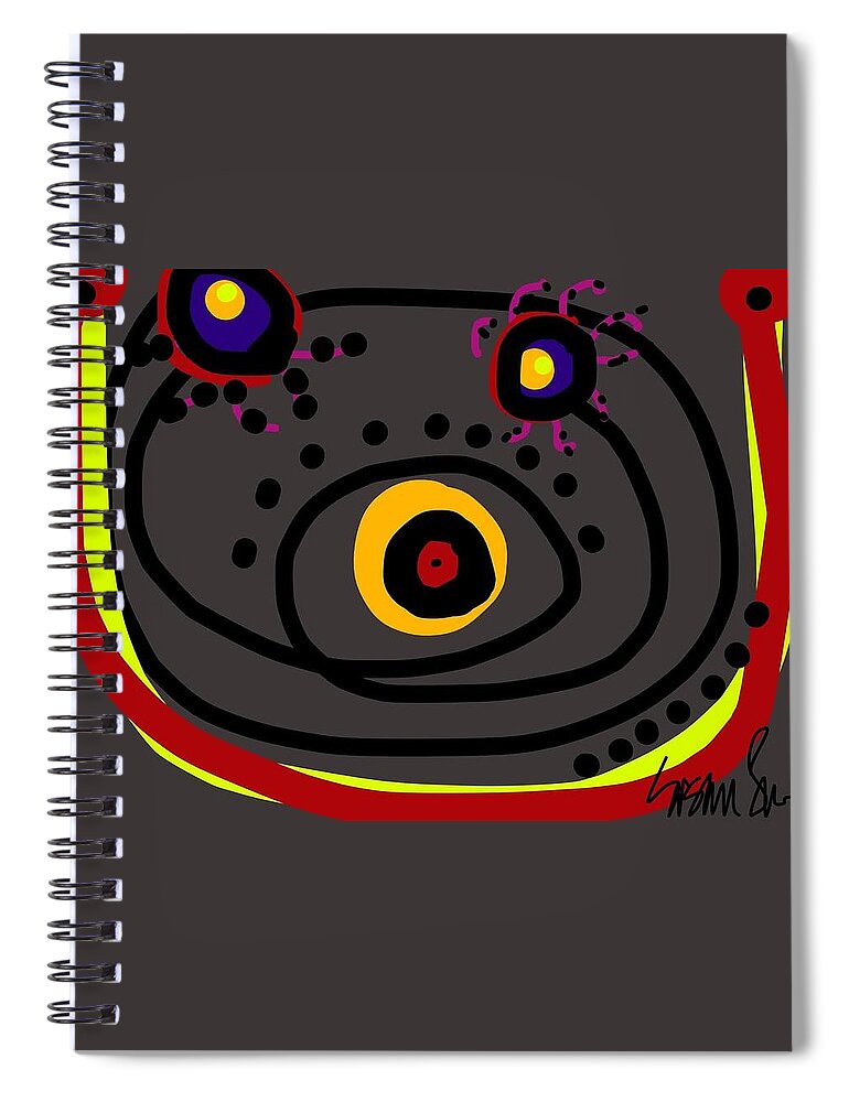 Abstract Spiral Notebook featuring the digital art Fat and Sappy by Susan Fielder
