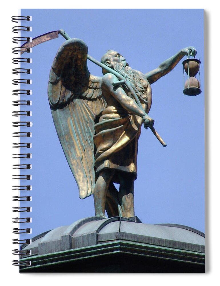 Father Time Spiral Notebook featuring the photograph Father Time by DiDesigns Graphics