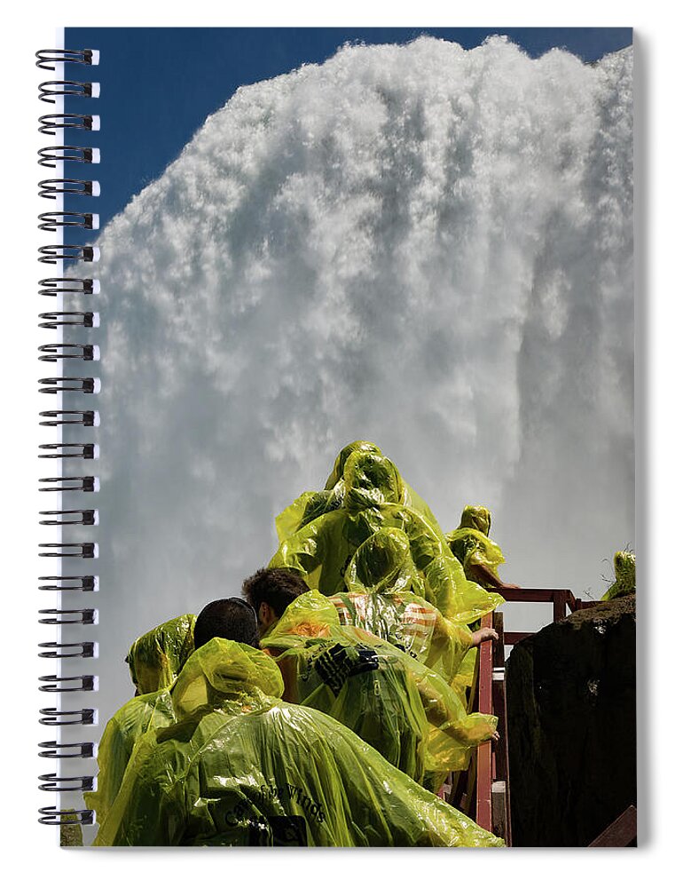 #jefffolger Spiral Notebook featuring the photograph Feeling small below below Brial Veil Falls by Jeff Folger