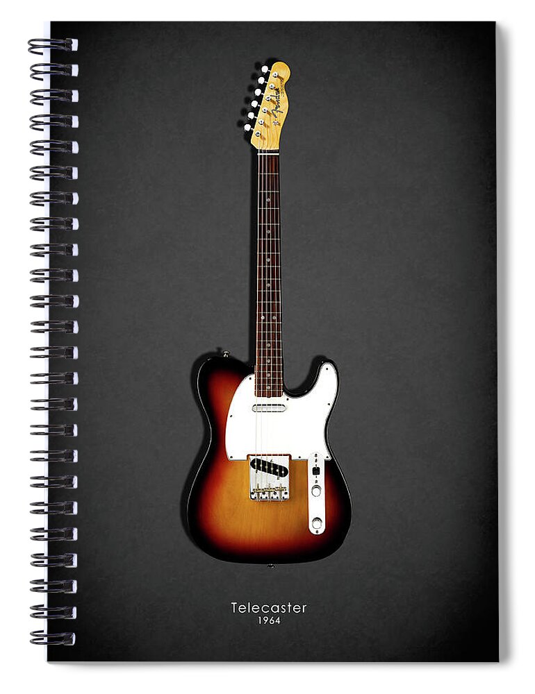 Fender Telecaster Spiral Notebook featuring the photograph Fender Telecaster 64 by Mark Rogan