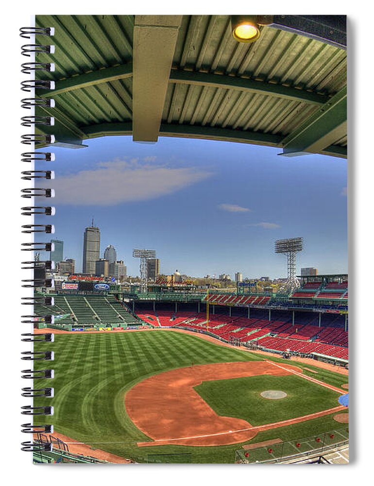 Red Sox Spiral Notebook featuring the photograph Fenway Park Interior by Joann Vitali