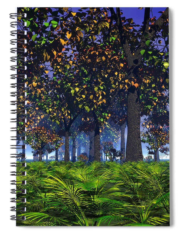 Forest Spiral Notebook featuring the photograph Fern Forest by Mark Blauhoefer