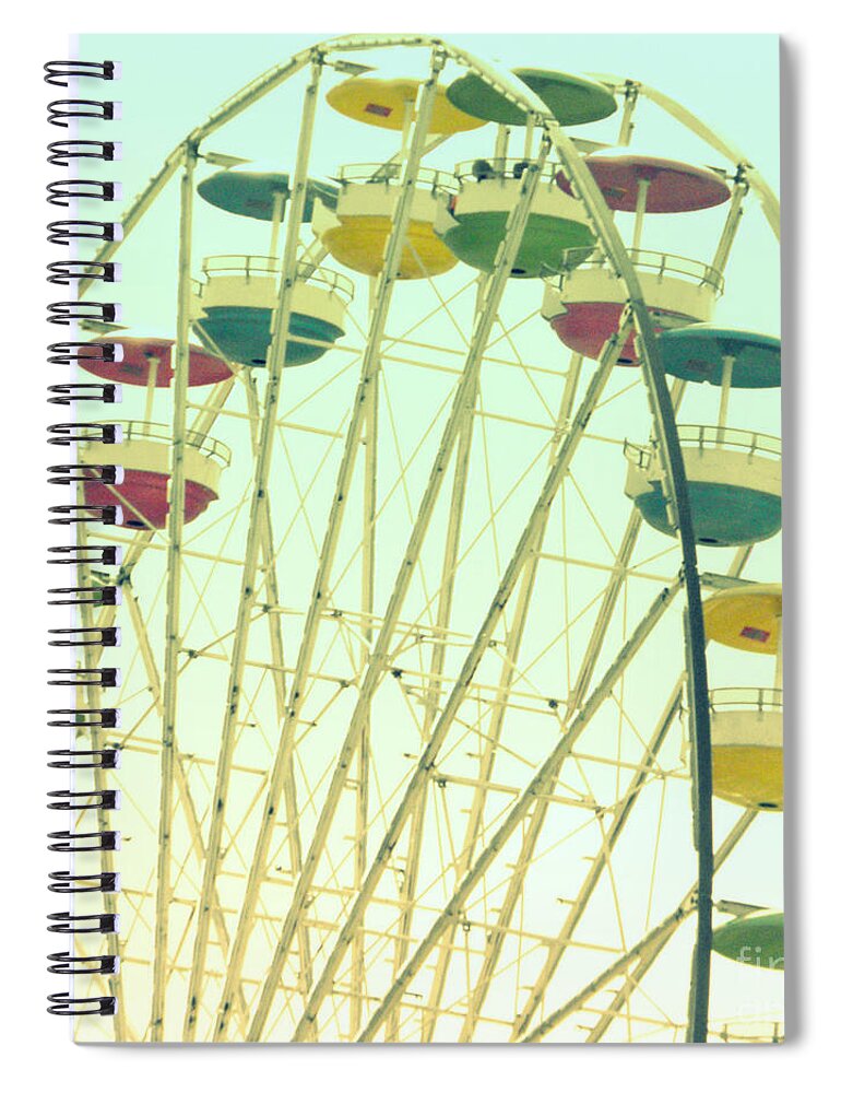Ferris Wheel Spiral Notebook featuring the digital art Ferris Wheel by Valerie Reeves