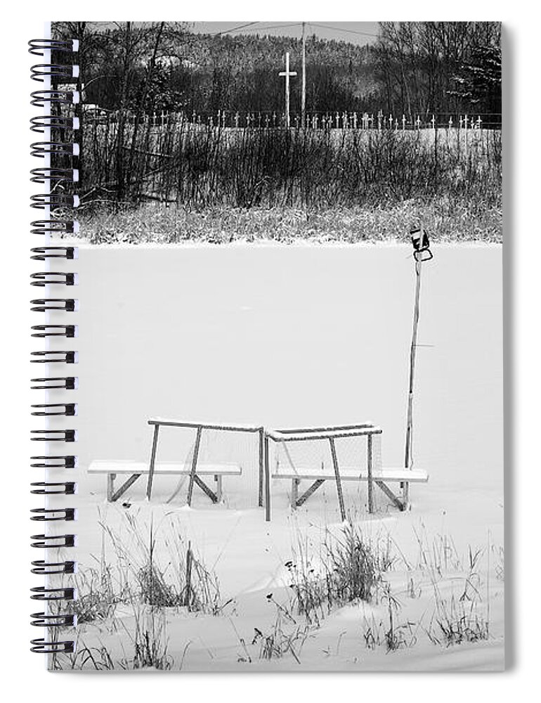 Hockey Spiral Notebook featuring the photograph Field of Dreams by Doug Gibbons