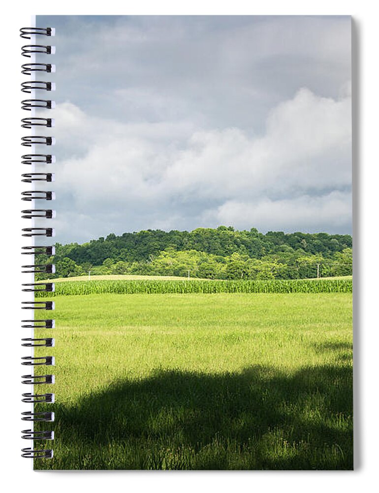 Nature Spiral Notebook featuring the photograph Fields by John Benedict