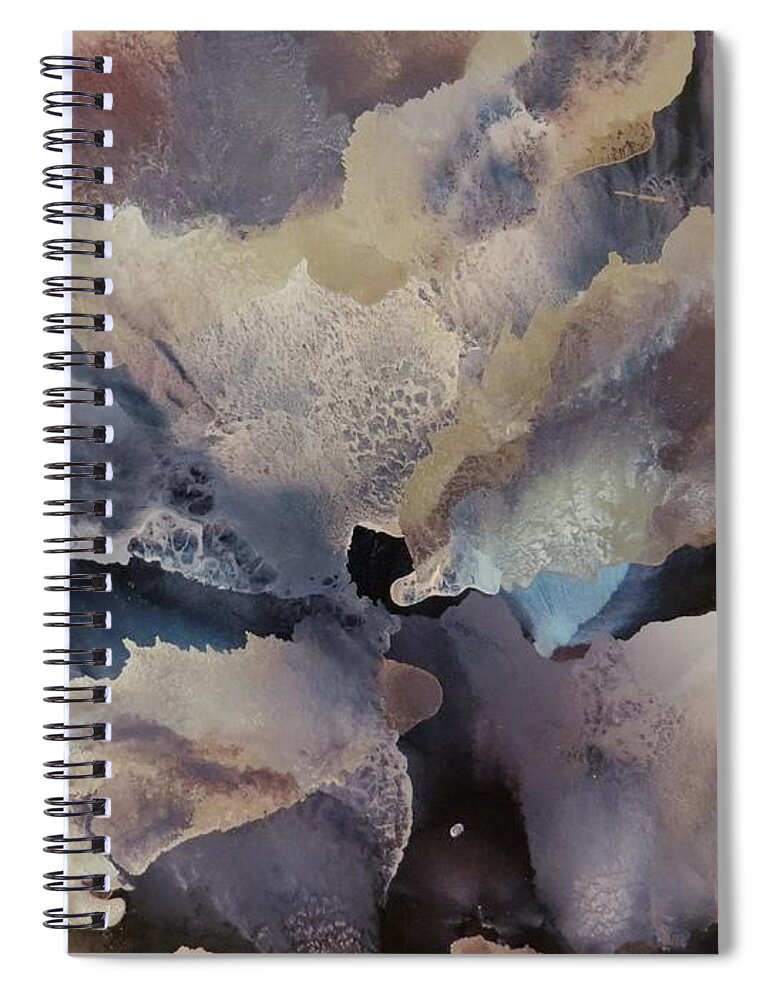 Abstract Spiral Notebook featuring the painting Fiercely by Soraya Silvestri