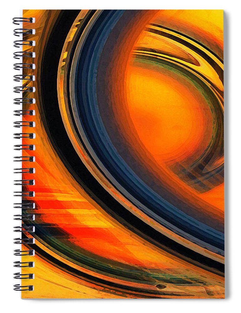 Fiery Rings Spiral Notebook featuring the photograph Fiery Celestial Rings by Shawna Rowe