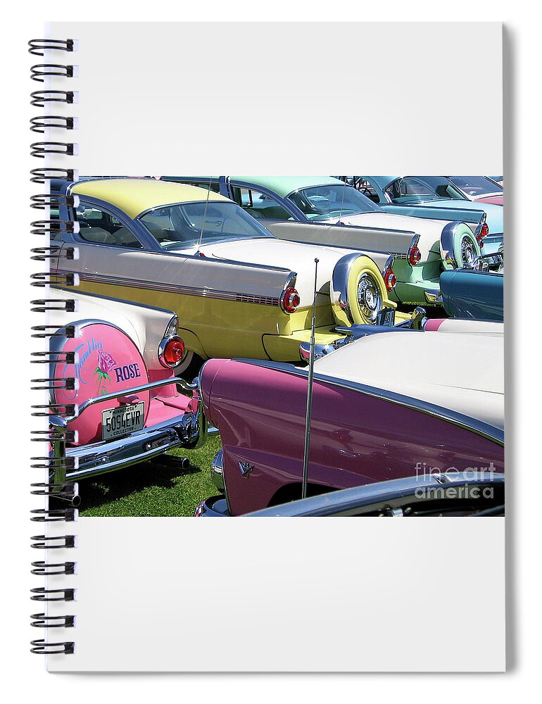 1955 Spiral Notebook featuring the photograph Fifties Rainbow by Ron Long