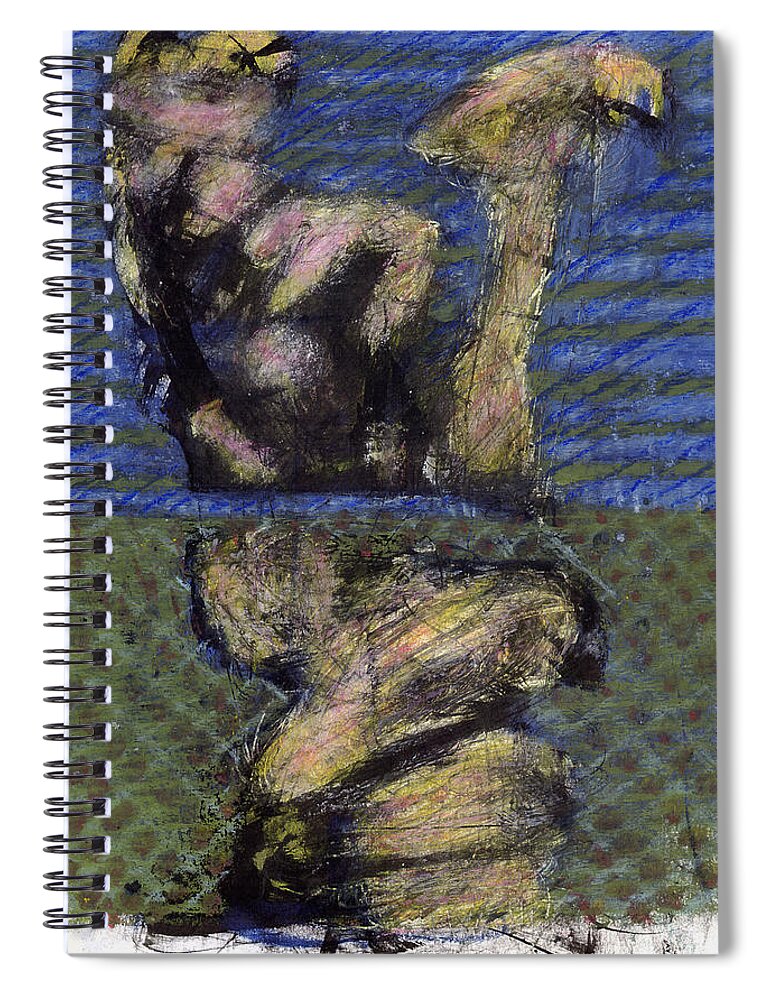 Painting Spiral Notebook featuring the pastel figure Split in landscape by JC Armbruster