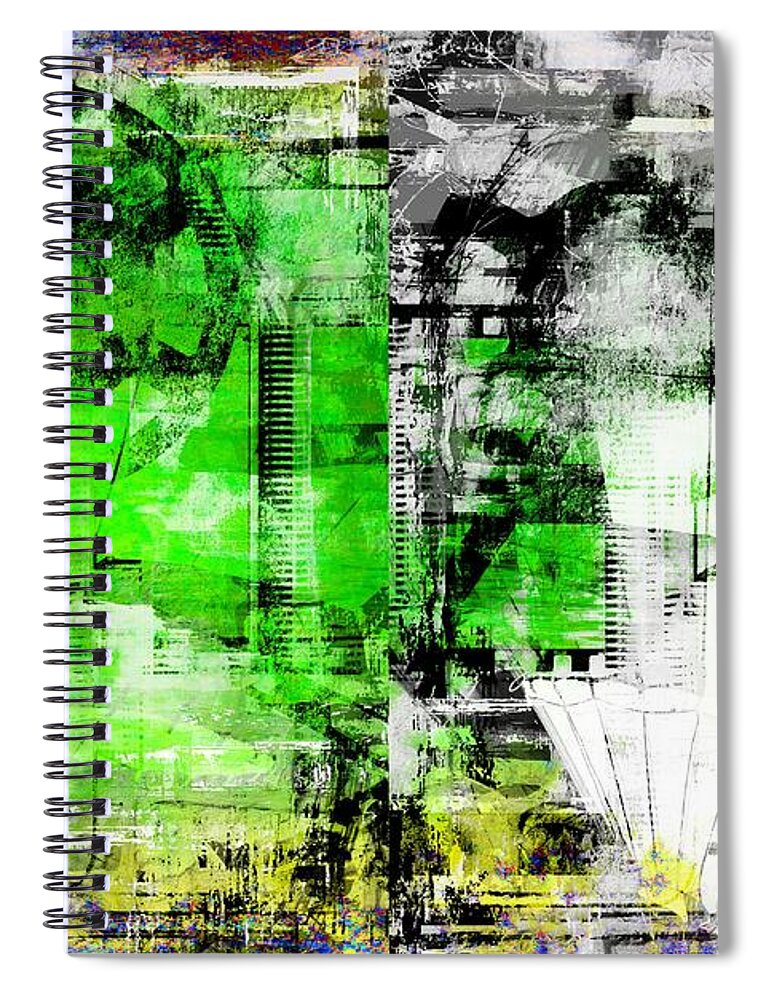 Abstract Spiral Notebook featuring the digital art FilmTape by Art Di