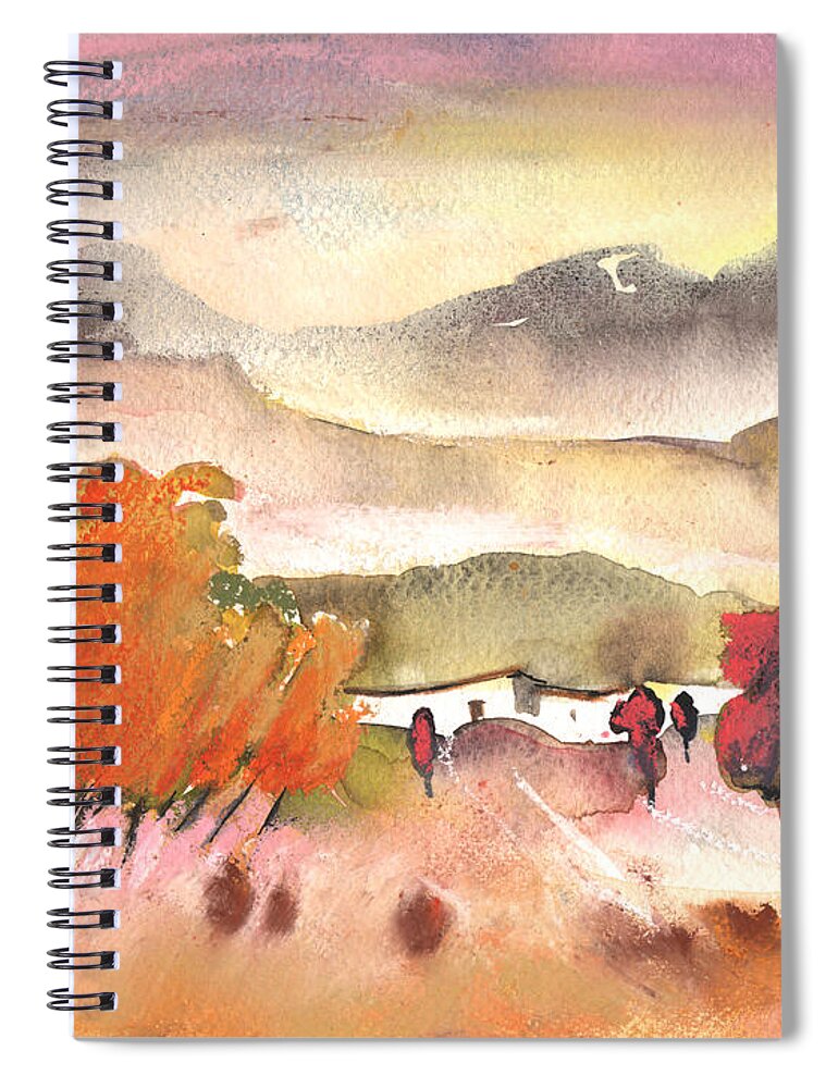 Travel Spiral Notebook featuring the painting Finca in Spain by Miki De Goodaboom