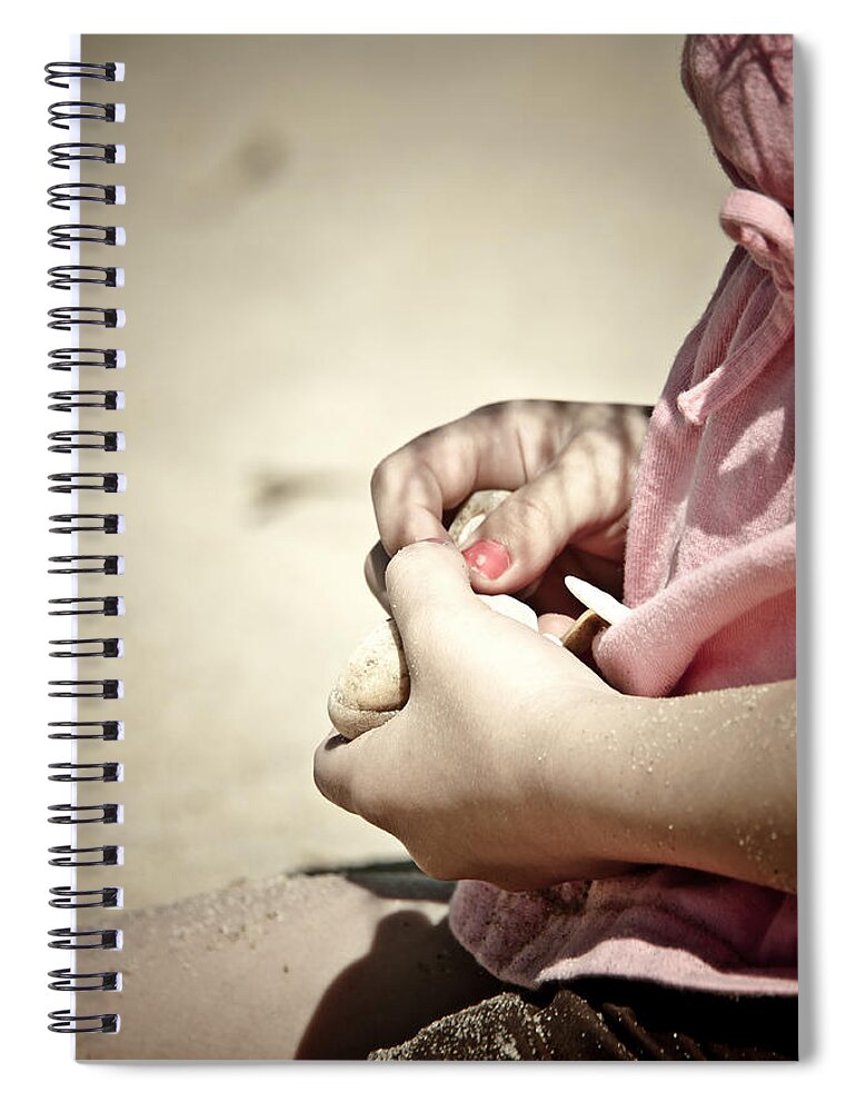 Girl Spiral Notebook featuring the photograph Finding Treasures by Trish Tritz